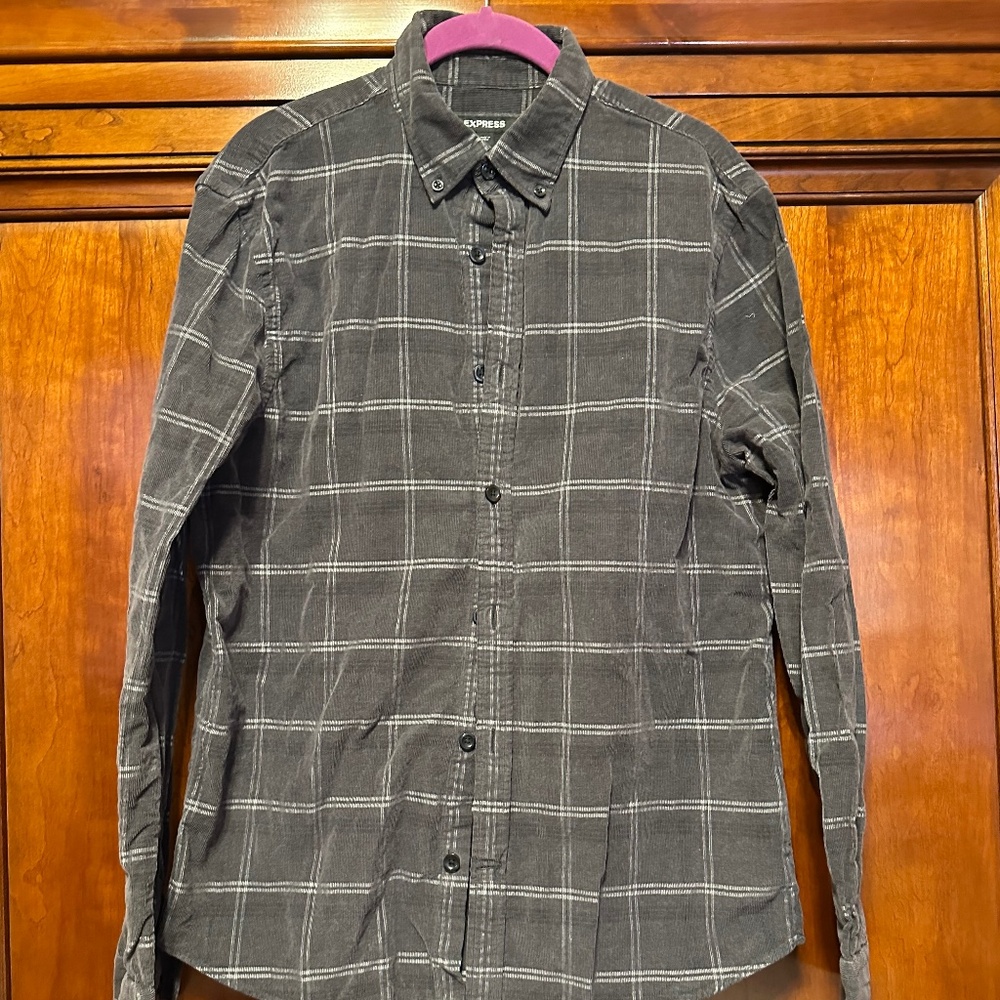 Men's Express Light Weight Corduroy button Down Shirt